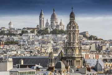 Fototapeta na wymiar Les toits de Paris depuis Haussmann