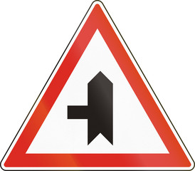 Belgian regulatory road sign - Intersection with priority