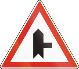 Belgian regulatory road sign - Intersection with priority