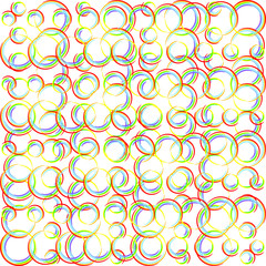 Seamless geometrical pattern with color circles