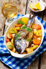 Oven Baked Fish and Vegetables