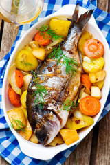 Oven Baked Fish and Vegetables