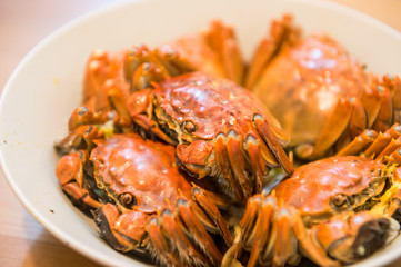 A dish of hairy crabs
