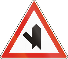 Belgian regulatory road sign - Intersection with priority