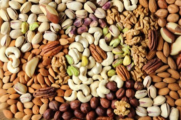 Varieties of nuts.