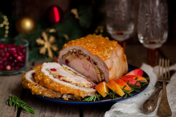 Pork Loin Stuffed with Chicken Breast