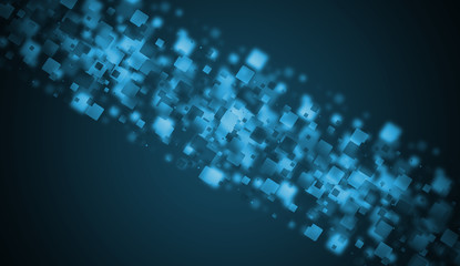 Obraz premium blue square glow background