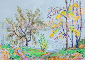 Willow near lake