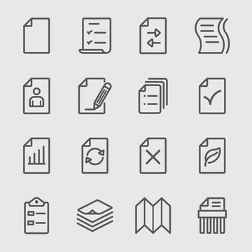 Paper Sheet Line Icon