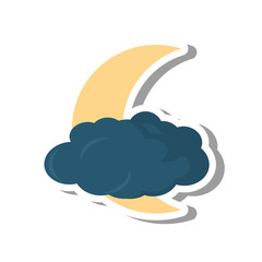 moon climate night isolated icon vector illustration design