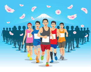 RUNNING PEOPLE VECTOR CONCEPT