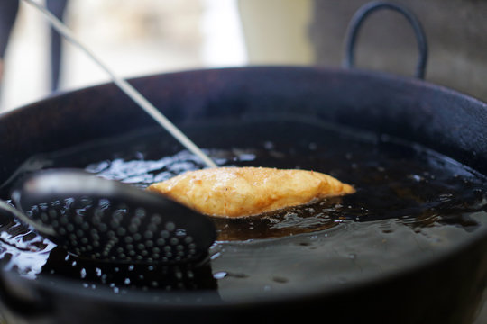 Frying, deepfrying snack or pacora, street food