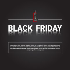 Fototapeta na wymiar Black Friday Sale Holiday Shopping Banner Copy Space Vector Illustration