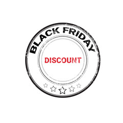 Black Friday Sale Discount Label Stamp Holiday Shopping Banner Vector Illustration