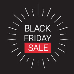 Black Friday Sale Holiday Shopping Banner Copy Space Vector Illustration
