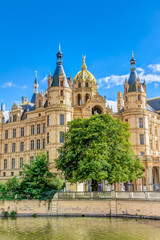 Obraz premium Schweriner Schloss, Sitz des Landtages von Mecklenburg-Vorpommern