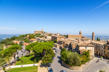 Fototapeta na wymiar Montalcino, Italy. View from the old city walls