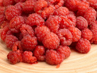 Ripe juicy raspberry
