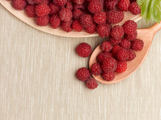 Juicy ripe raspberry
