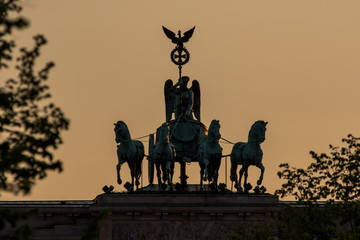 Brandenburger Tor during sunset. © mslooten