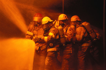 Firemen Fighting Fire