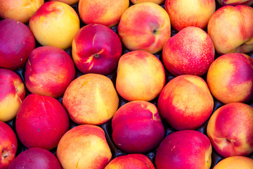 Heap Of fresh ripe Peaches