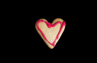 Gingerbread heart-shaped