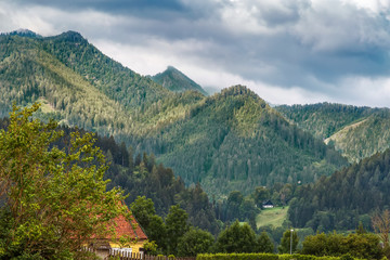 Fototapeta na wymiar view from Mariazell, Austria