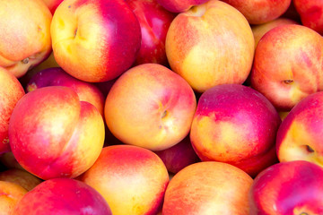 Heap Of fresh ripe Peaches