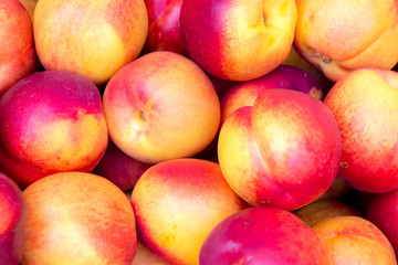 Heap Of fresh ripe Peaches