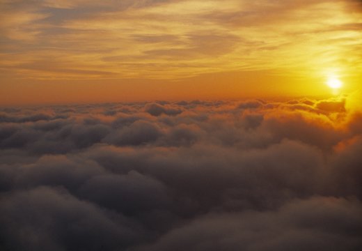 Cloud Tops With Rising Sun