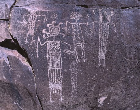 Petroglyph Rock Art, Mojave Desert, California, Usa