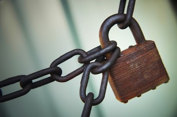 A Padlock And Chains