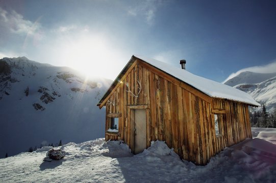 A Cabin In The Mountains, Near Radium; British Columbia, Canada