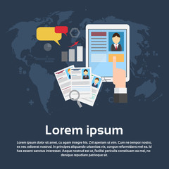 Curriculum Vitae Recruitment Candidate Job Position Business Web Banner Flat Vector Illustration
