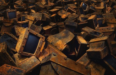 Pile Of Discarded Computers
