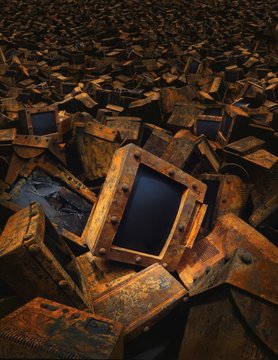 Pile Of Discarded Computers