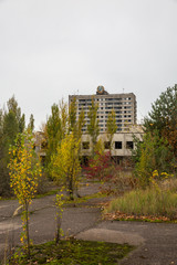 Evakuierte Stadt Prypjat bei Chernobyl