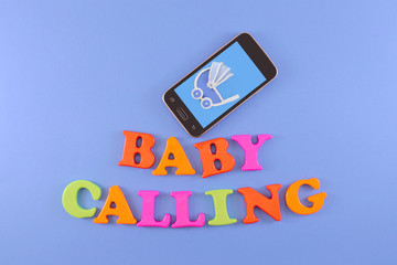 Baby shower concept in flat lay