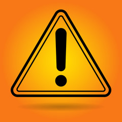 Caution Safety Sign Icon Flat Vector Illustration