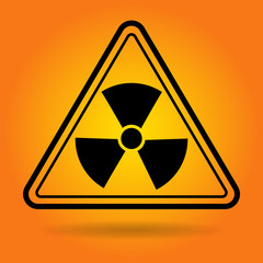 Radiation Safety Sign Icon Flat Vector Illustration