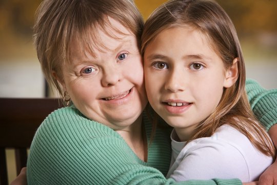 Two Girls Hugging