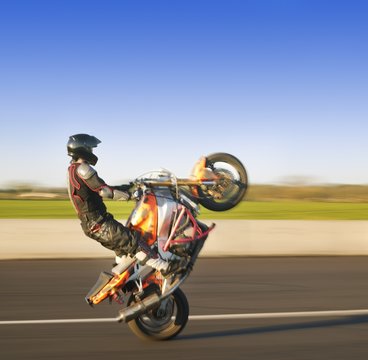 Person Riding A Sport Bike