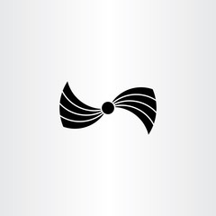 black bow vector icon symbol design element