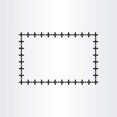 black geometric border frame background vector