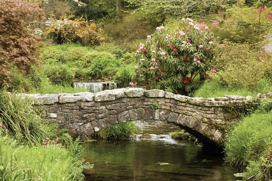 Old Stone Bridge Across A Stream In Dartmoor National Park; Devon, England