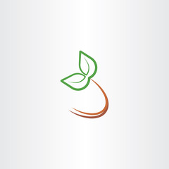 eco plant leaf vector icon design element symbol