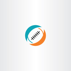 football rugby icon logo vector illustration