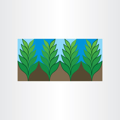 garden plant vector icon background