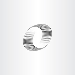letter o wave vector icon illustration